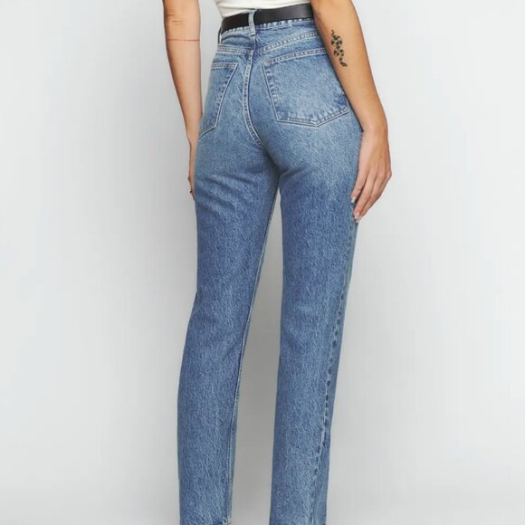 Reformation Cynthia Jeans Size 26 (Cropped) in Colorado Wash - Picture 1 of 7